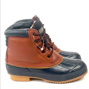 Stormers Women's Brown Multicolored Fleece Lined Duck Boots sz 9.